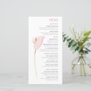 Anthurium Wedding Menu 