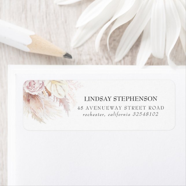 Anthuriums et Dusty Fleurs Roses Pampas Grass (En situation)