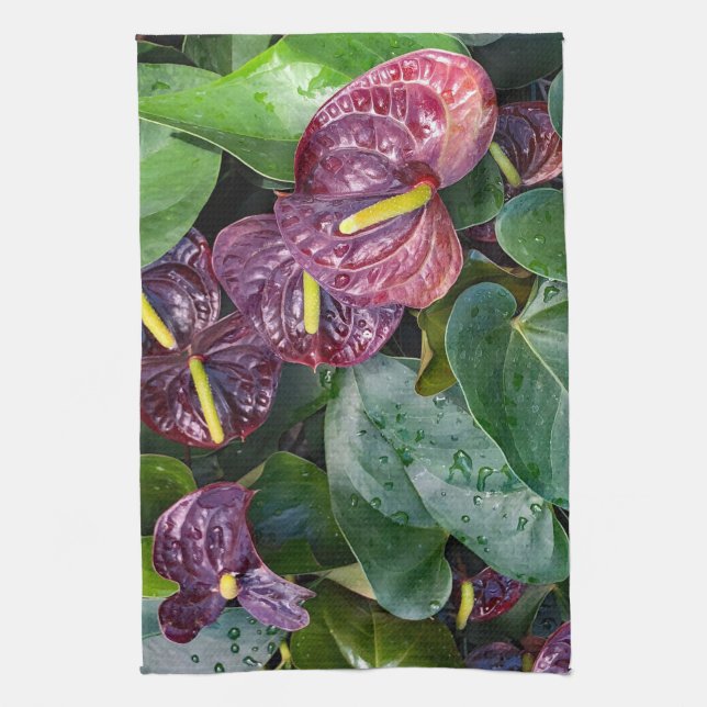 Anthuriums Kitchen Towel (Vertical)