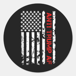 Anti Af Trump, Impeach Trump  Classic Round Sticker