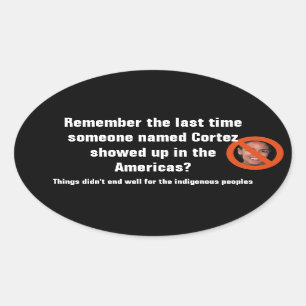 Anti Alexandria Ocasio-Cortez Oval Sticker