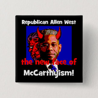 anti Allen West 2 Inch Square Button