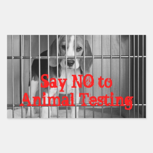 Anti Animal Testing Beagle Sticker Set (Front)