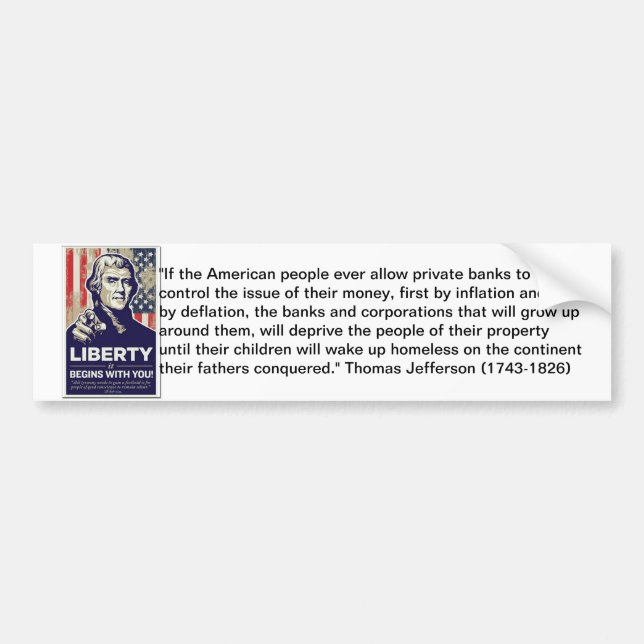 Anti autocollant de Federal Reserve de liberté (Devant)
