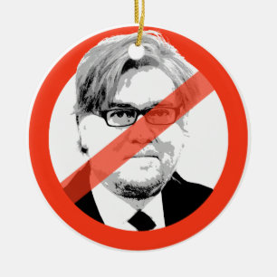 Anti-Bannon - Anti- Steve Bannon Ceramic Ornament