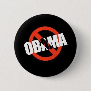 ANTI-BARACK OBAMA 2 INCH ROUND BUTTON
