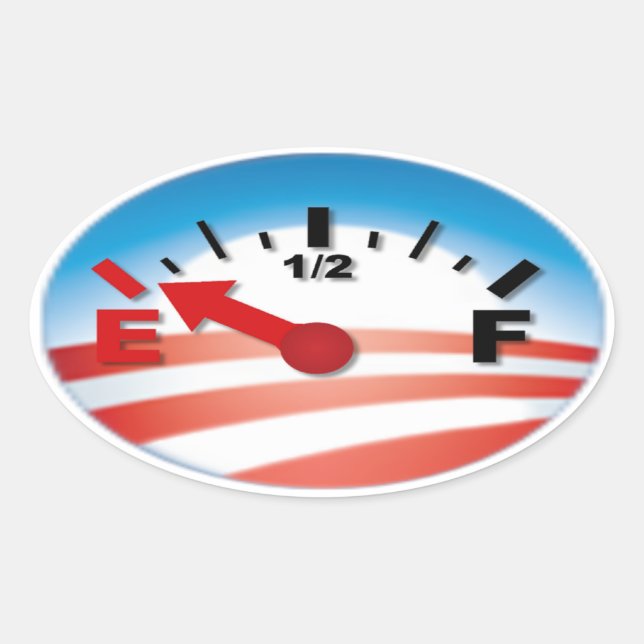 Anti Barack Obama - Empty Oval Sticker (Front)