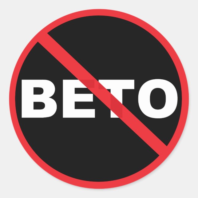 Anti-Beto Pro-Ted Cruz popular political Classic Round Sticker (Front)