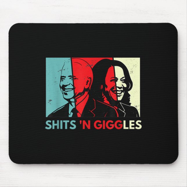 Anti Biden Harris S n Giggles Political Gift 1  Mouse Pad (Front)