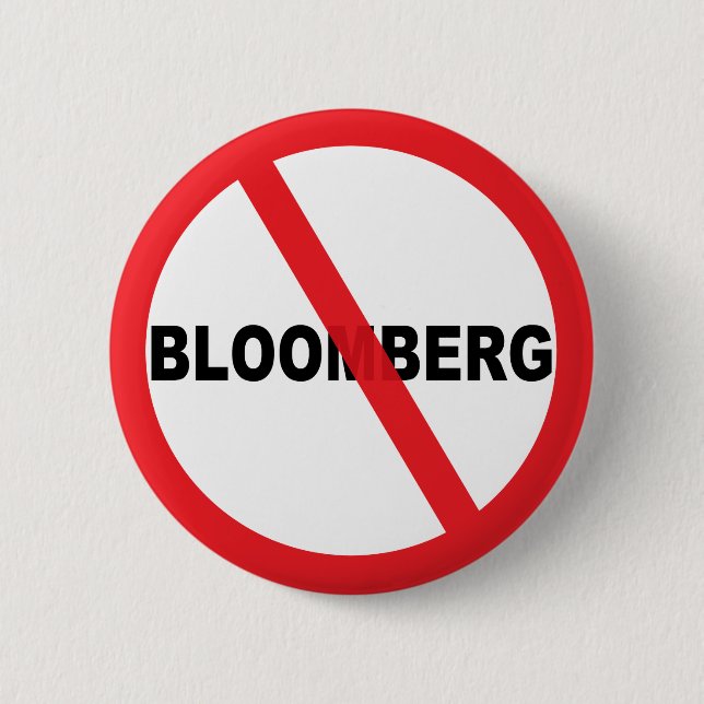 Anti Bloomberg 2 Inch Round Button (Front)