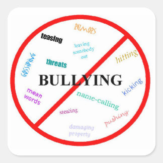 Anti Bully Square Sticker