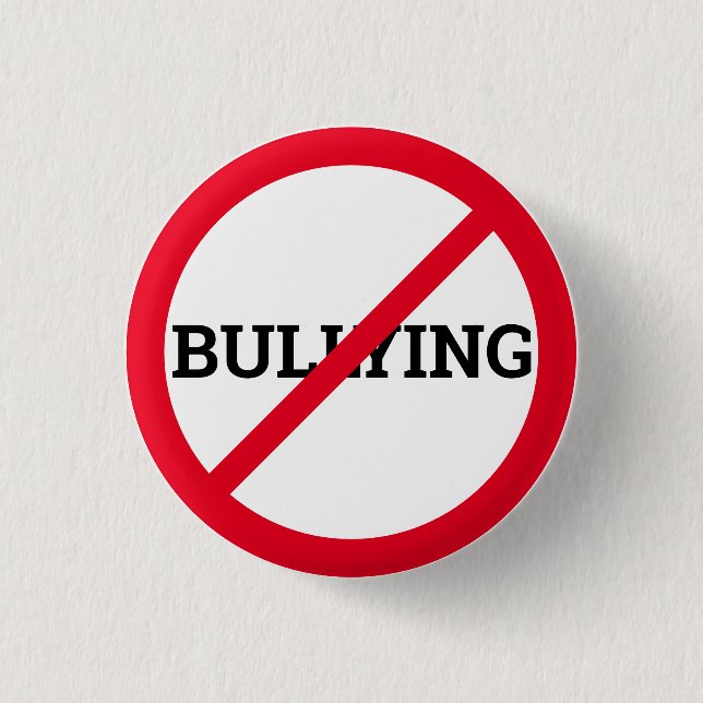 Anti Bullying 1 Inch Round Button (Front)