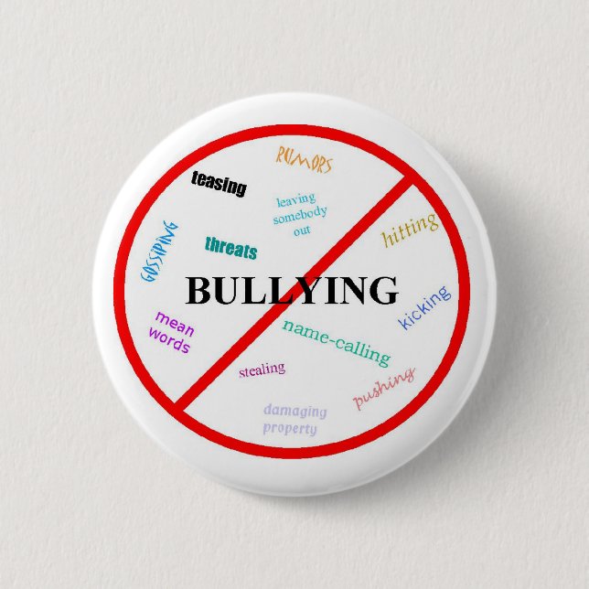 Anti Bullying 2 Inch Round Button (Front)