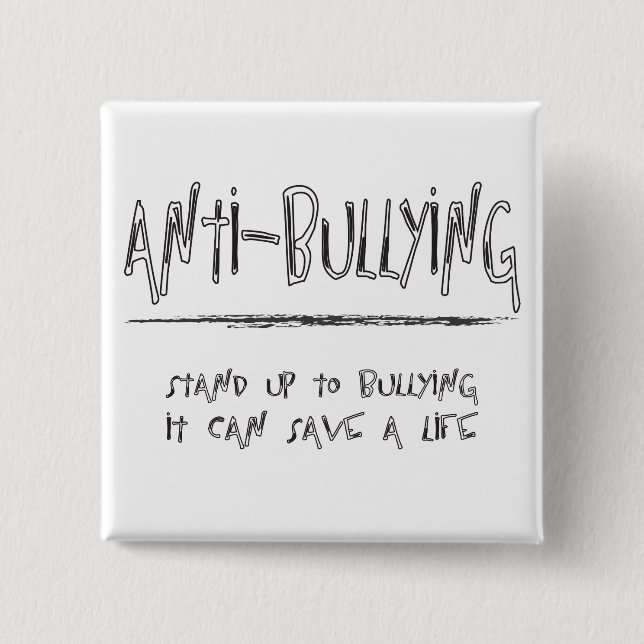 Anti-Bullying 2 Inch Square Button (Front)