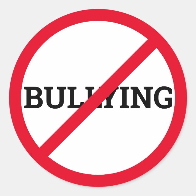 Anti Bullying Classic Round Sticker (Front)