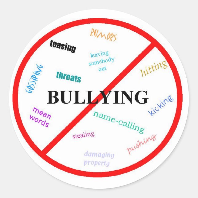 Anti Bullying Classic Round Sticker (Front)
