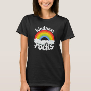 Anti Bullying Hippie Retro Teacher Rainbow Kindnes T-Shirt