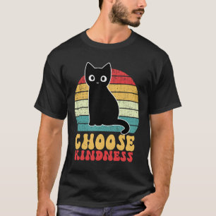 Anti Bullying Rainbow Peace Kind Hippie Cat Choose T-Shirt
