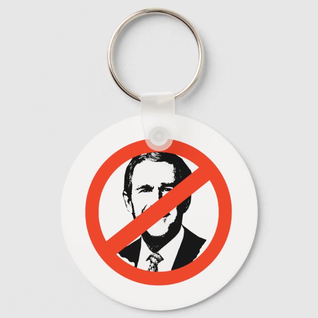 ANTI-BUSH - ANTI-George W Bush Keychain (Front)