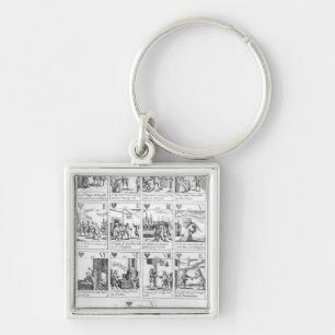 Anti-catholic playing cards commemorating keychain