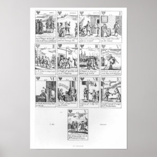 Anti-catholic playing cards commemorating poster