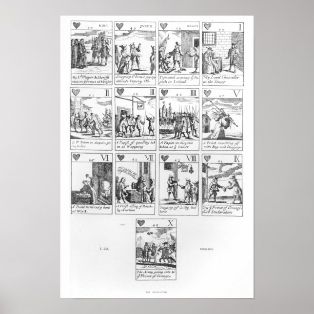 Anti-catholic playing cards commemorating poster (Front)