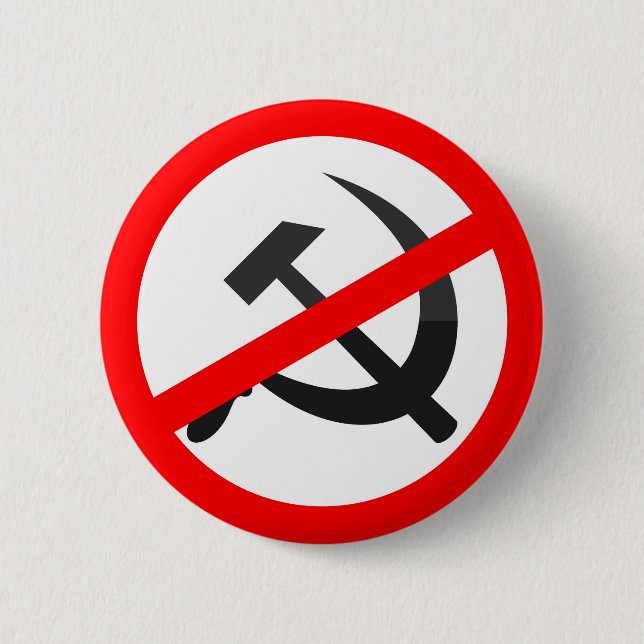 Anti-Communism 2 Inch Round Button (Front)
