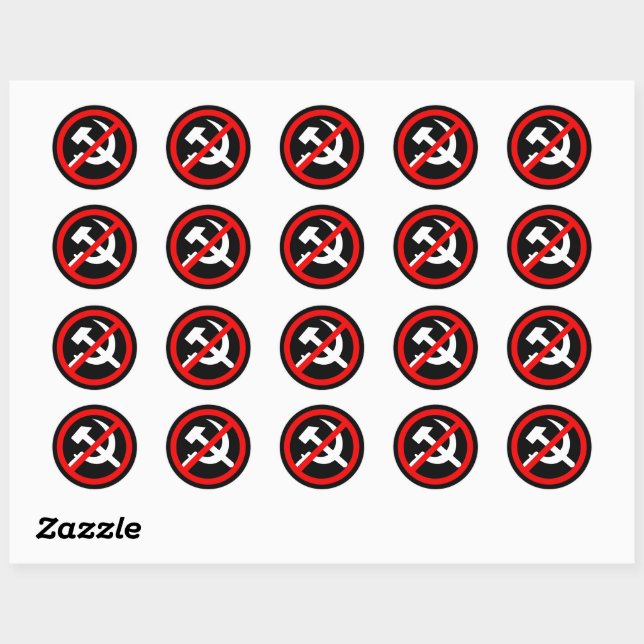 Anti-Communist Classic Round Sticker Sheet (Sheet)