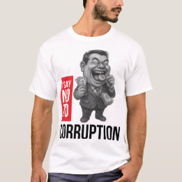 Anti Corruption | Caricature Sketch Art T-Shirt