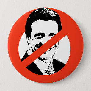 ANTI-CUOMO 4 INCH ROUND BUTTON