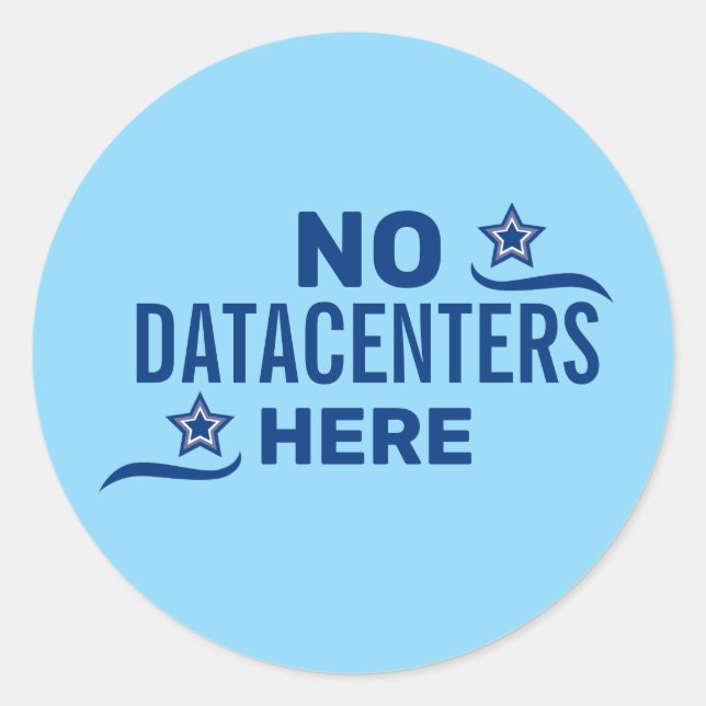 Anti Datacenter Political Classic Round Sticker (Front)