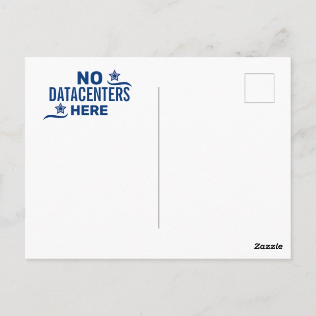 Anti Datacenter Political Postcard (Back)