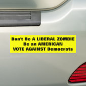 Anti-Democrat Bumper Sticker (On Car)