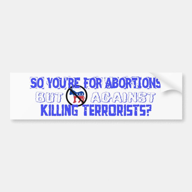 Anti Democrat Bumper Sticker (Front)