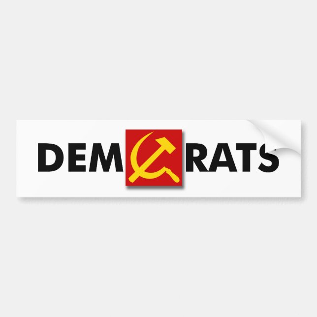 Anti Democrat “DemRats” Bumper Sticker (Front)