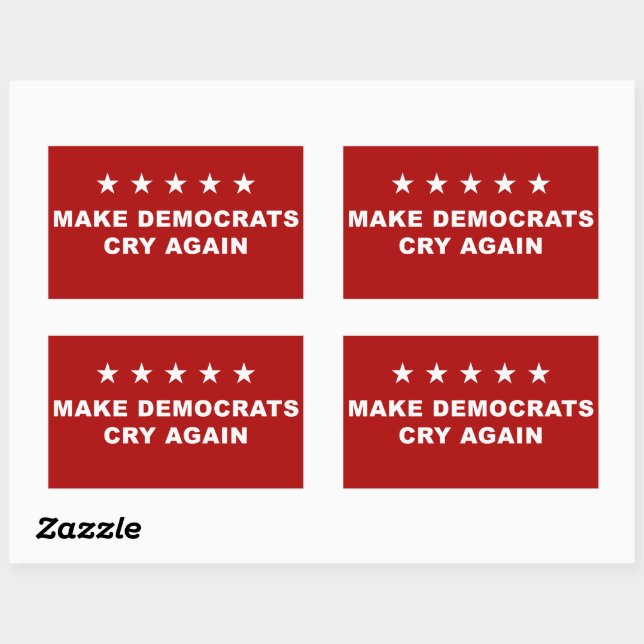 Anti-Democrat Funny Conservative – Make Democrats  Sticker (Sheet)