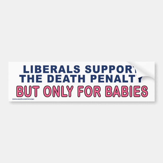 Anti Democrat "Liberals Support Death" Sticker (Front)
