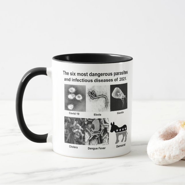 anti democrat parasite mug (With Donut)