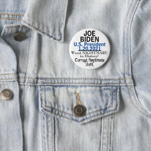 Anti Democrat President Biden EDIT Name 2 Inch Round Button