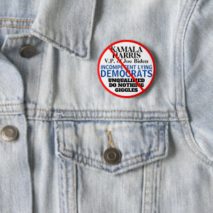 Anti Democratic Party Biden Harris EDIT Names 2 Inch Round Button