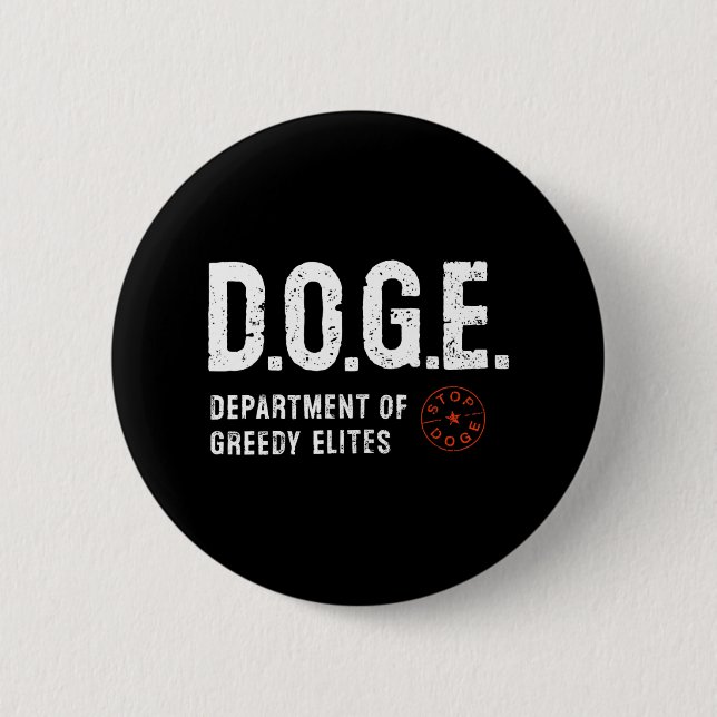 Anti Doge D.o.g.e. Real Meaning Funny Definition  2 Inch Round Button (Front)