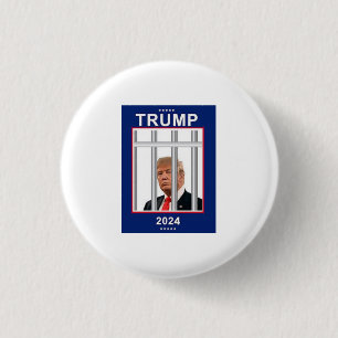 Anti Donald Trump 2024 Prison 1 Inch Round Button