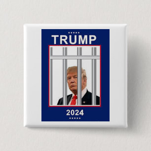 Anti Donald Trump 2024 Prison 2 Inch Square Button
