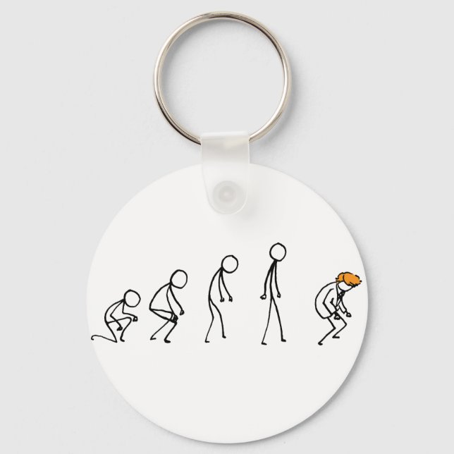 Anti Donald Trump cartoon keychain (Front)