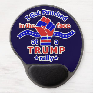 Anti Donald Trump Funny Punched in Face Gel Mouse Pad