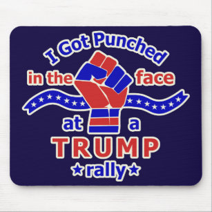Anti Donald Trump Funny Punched in Face Mouse Pad