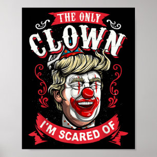 Anti Donald Trump T Shirt Funny Clown Resist Men Poster