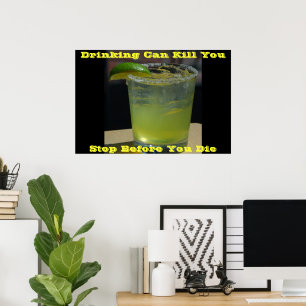 anti Drinking posters on Green