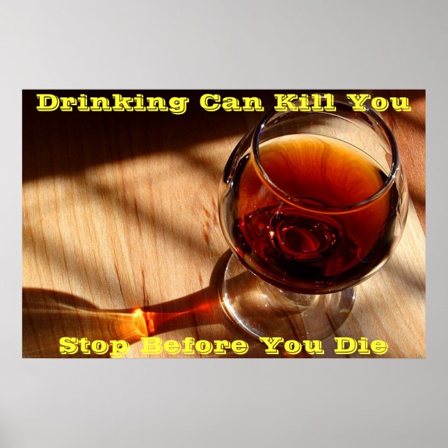 Anti Drinking posters on Green (Front)
