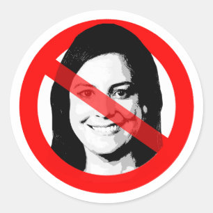 Anti Elise Stefanik Crossed Out Face Classic Round Sticker
